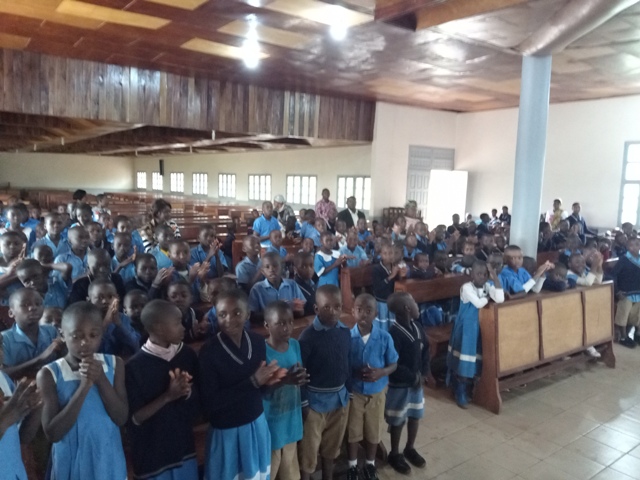 Mass with school kids
